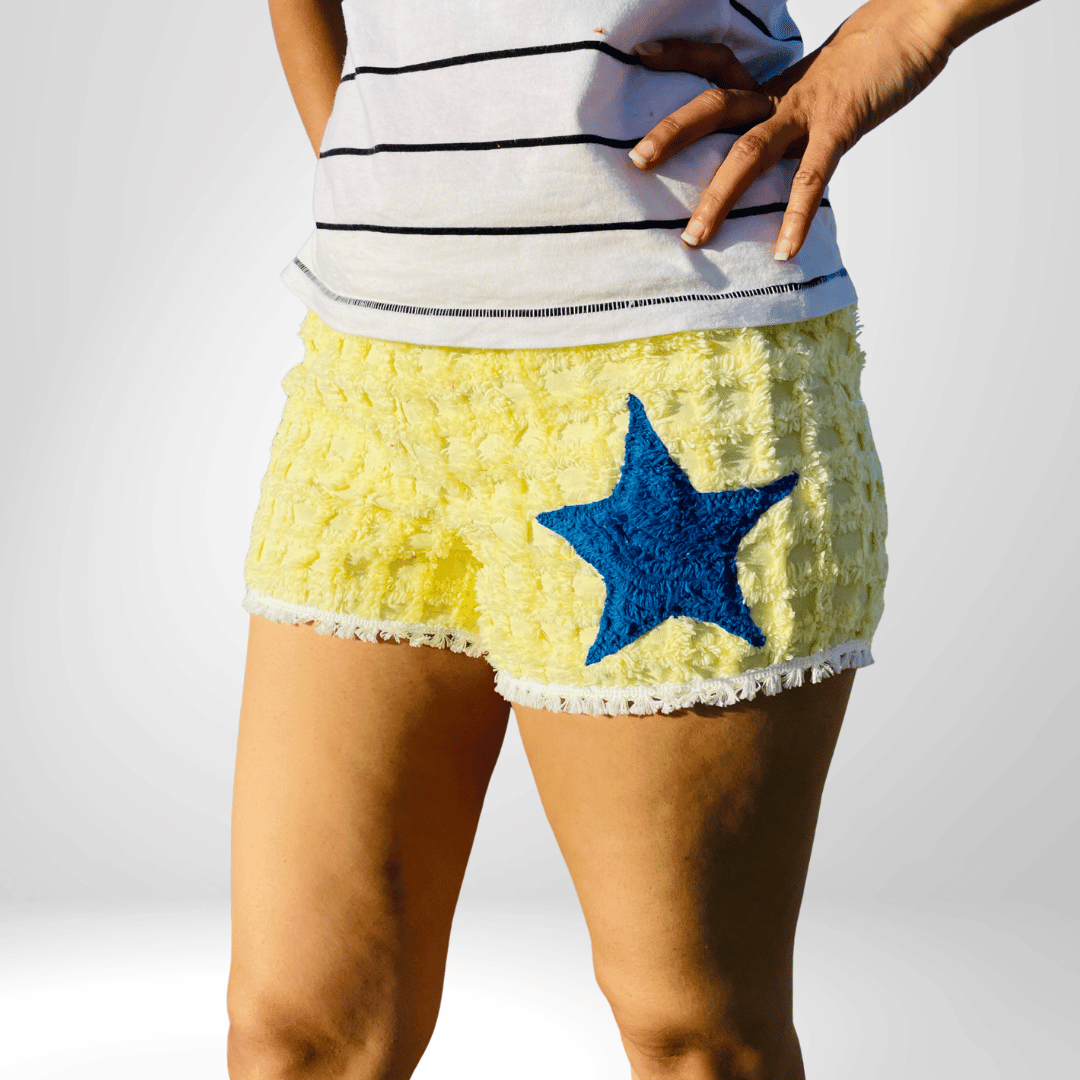 Women’s Boho Fringe Cotton Chenille Shorts | Stylish All-Season Loungewear