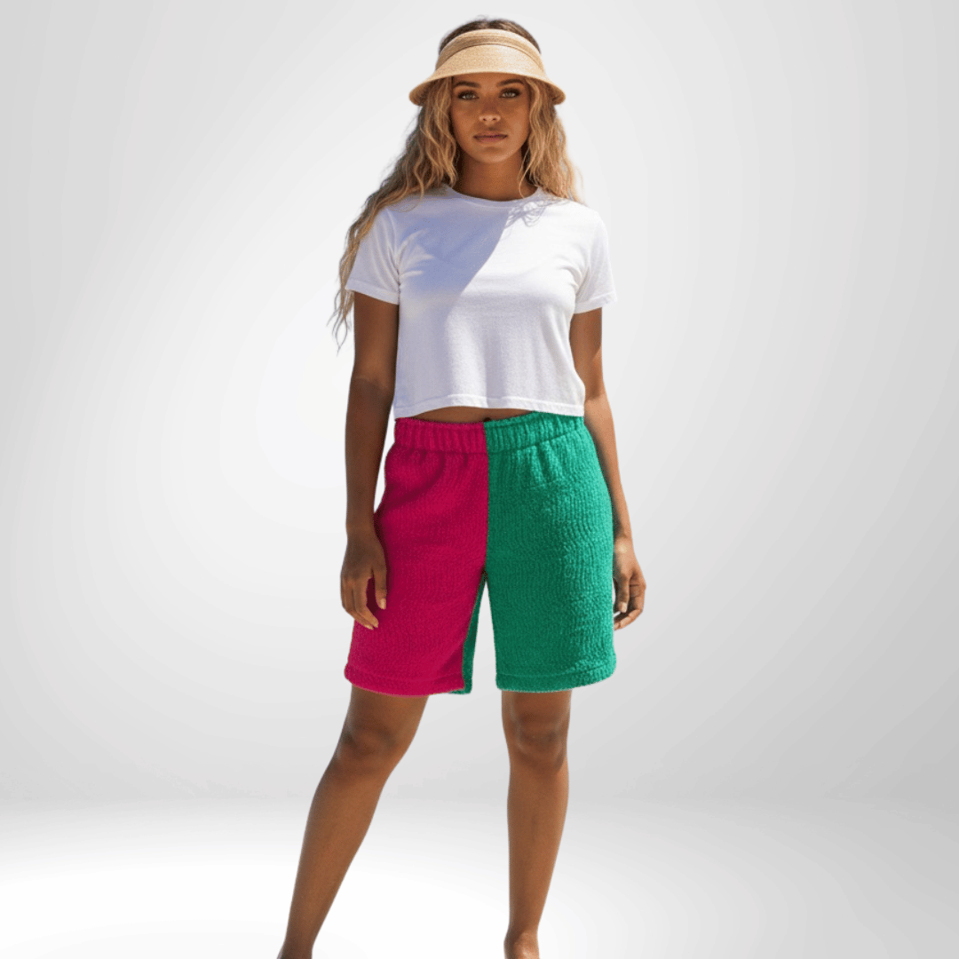 Women’s Longline Cotton Chenille Shorts | Relaxed All-Season Lounge Shorts