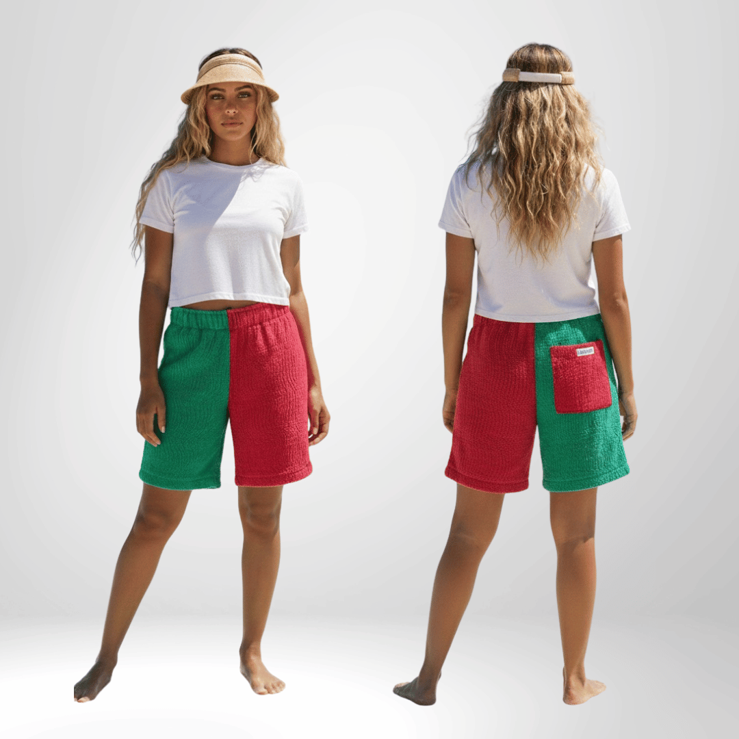 Women’s Longline Cotton Chenille Shorts | Relaxed All-Season Lounge Shorts