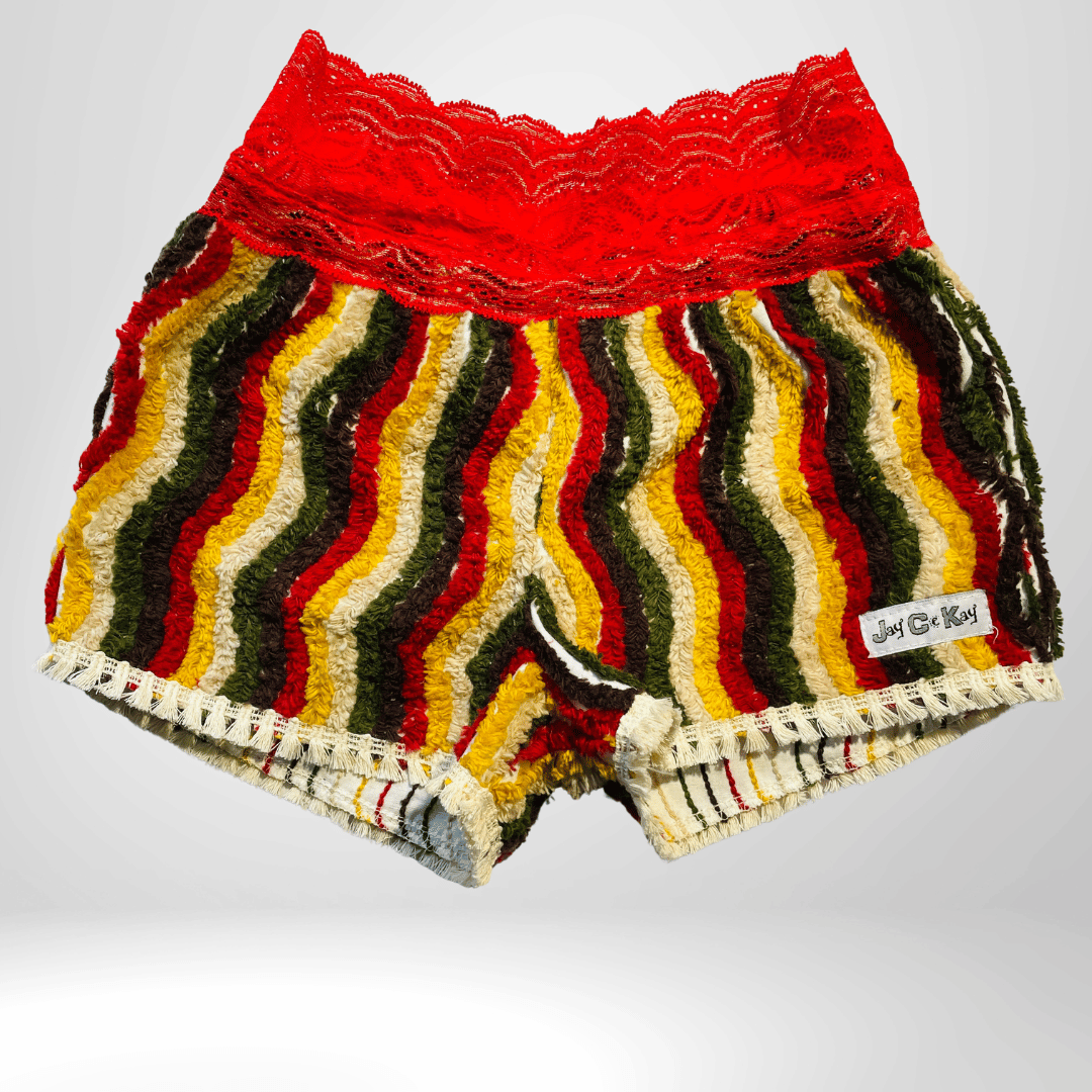 Girls’ Lace Trim Cotton Chenille Shorts | Sweet & Cozy All-Season Loungewear