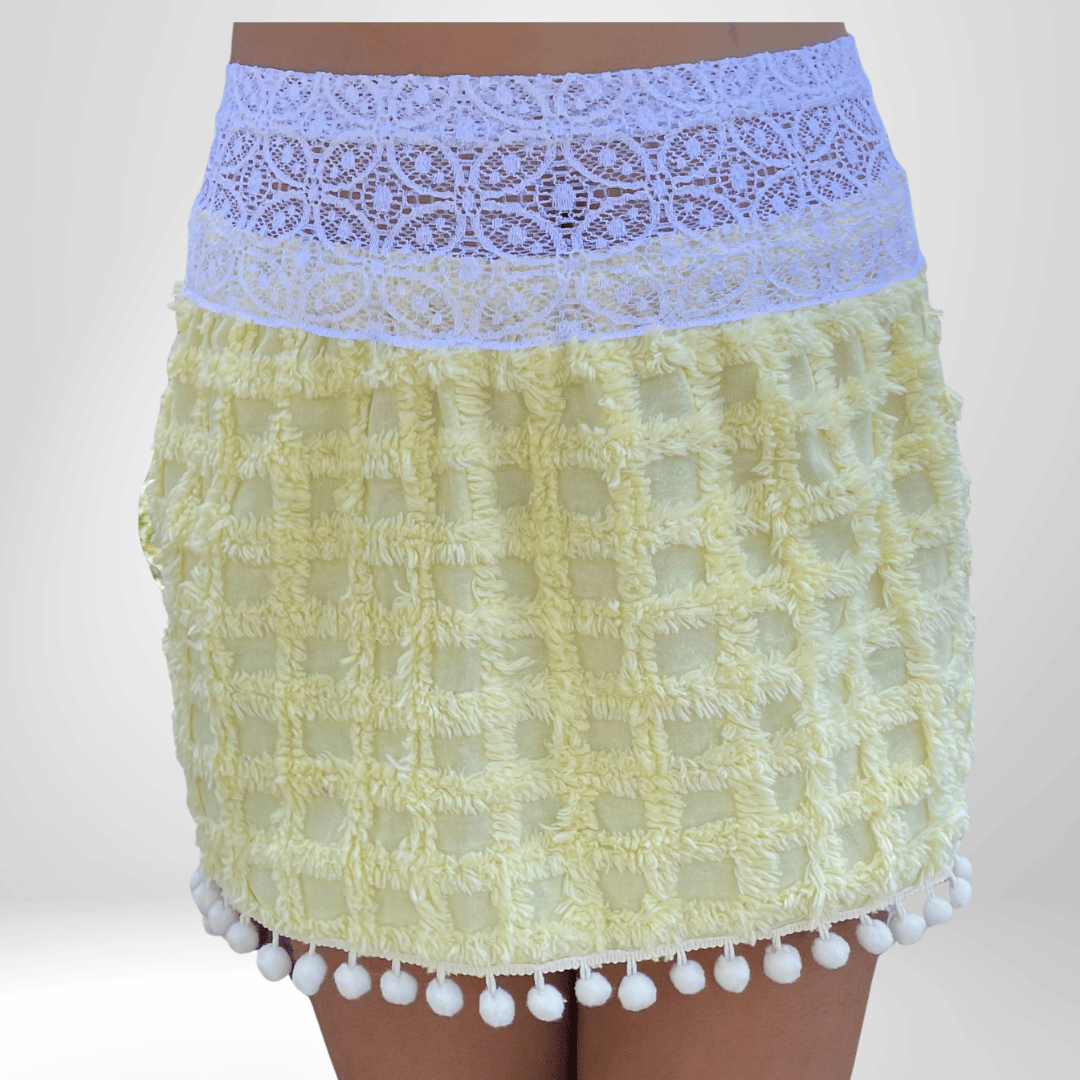 Girls' Flowy Chenille Cotton Skirt - Comfortable & Chic