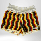 Girls’ Lace Trim Cotton Chenille Shorts | Sweet & Cozy All-Season Loungewear