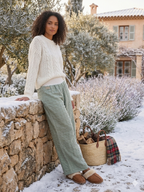 Women’s Full-Length Cotton Chenille Pants | Luxury All-Season Lounge Trousers