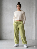 Women’s Full-Length Cotton Chenille Pants | Luxury All-Season Lounge Trousers