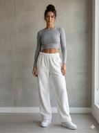 Women’s Full-Length Cotton Chenille Pants | Luxury All-Season Lounge Trousers