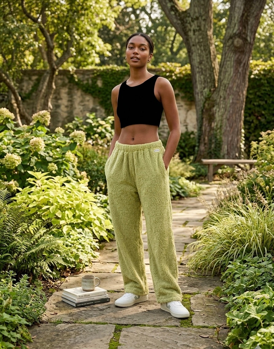 Women’s Full-Length Cotton Chenille Pants | Luxury All-Season Lounge Trousers