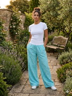 Women’s Full-Length Cotton Chenille Pants | Luxury All-Season Lounge Trousers