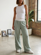 Women’s Full-Length Cotton Chenille Pants | Luxury All-Season Lounge Trousers
