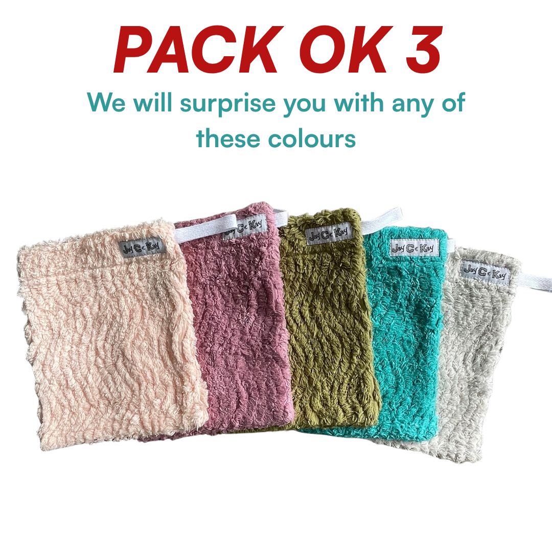 Dual-Sided Chenille Makeup Remover, Cleansing & Shower Mitt