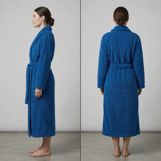 Women's Luxurious Chenille Cotton Robe - Cozy Bathrobe & Loungewear