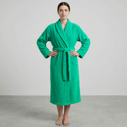 Women's Luxurious Chenille Cotton Robe - Cozy Bathrobe & Loungewear