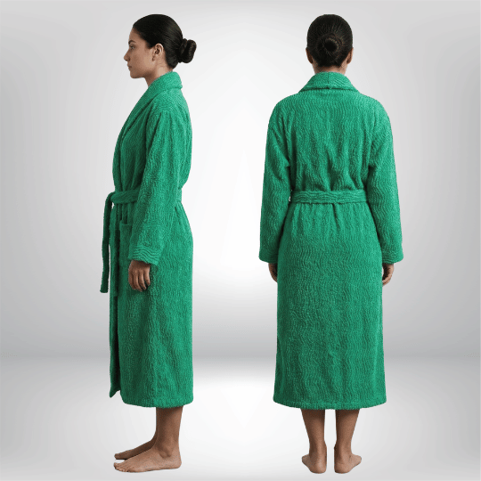 Women's Luxurious Chenille Cotton Robe - Cozy Bathrobe & Loungewear