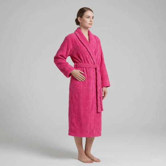 Women's Luxurious Chenille Cotton Robe - Cozy Bathrobe & Loungewear