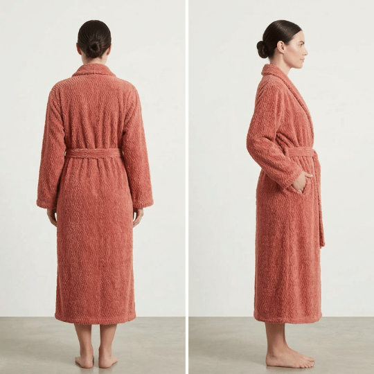 cotton chenille dressing gown australia Pure 100% Cotton Elegant Chenille Robe Dressing Gown