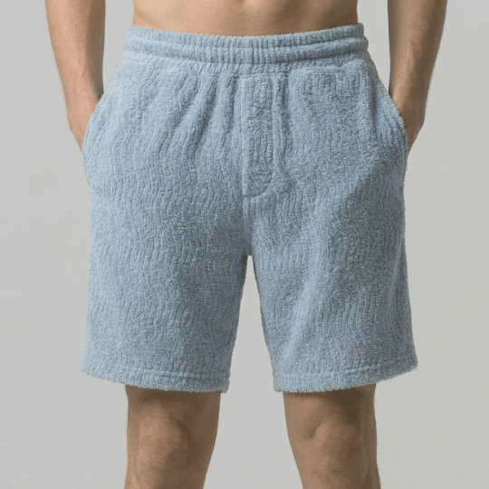 Men's Soft Chenille Cotton Lounge Shorts - Casual & Comfortable