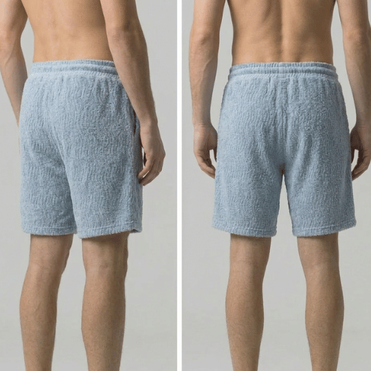 Men's Soft Chenille Cotton Lounge Shorts - Casual & Comfortable