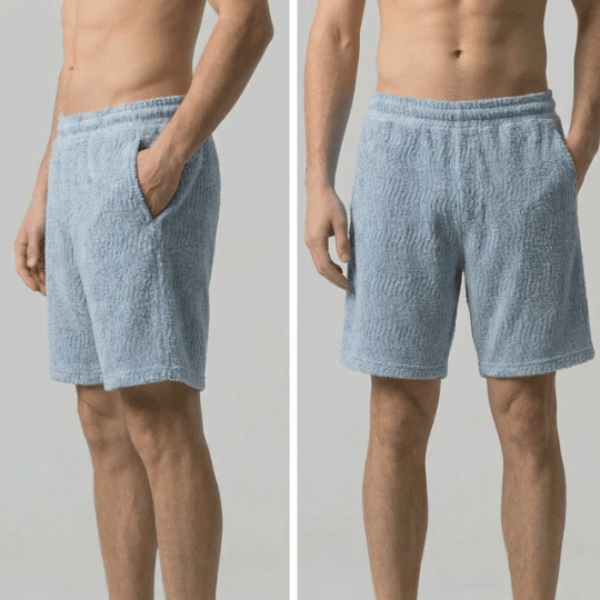 Men's Soft Chenille Cotton Lounge Shorts - Casual & Comfortable