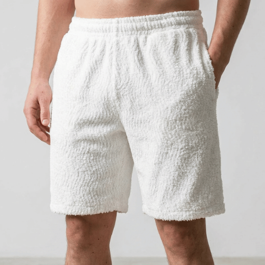 Men's Soft Chenille Cotton Lounge Shorts - Casual & Comfortable