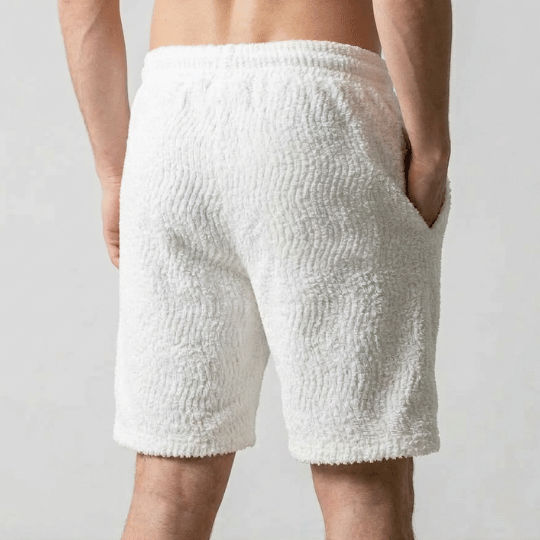 Men's Soft Chenille Cotton Lounge Shorts - Casual & Comfortable